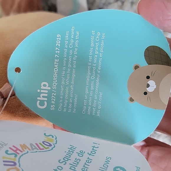 SQUISHMALLOW - CHIP THE BEAVER, 5 INCH - Picture 3 of 6